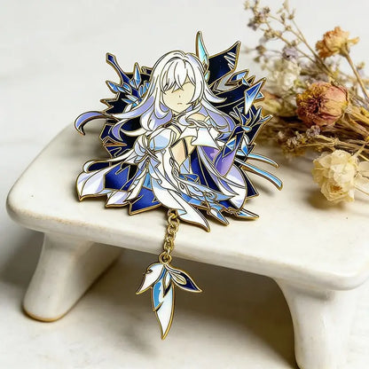 Genshin Impact Capitano Anime Pins - Cosplay Badge Brooches for Backpacks, Costumes & Fan Gifts