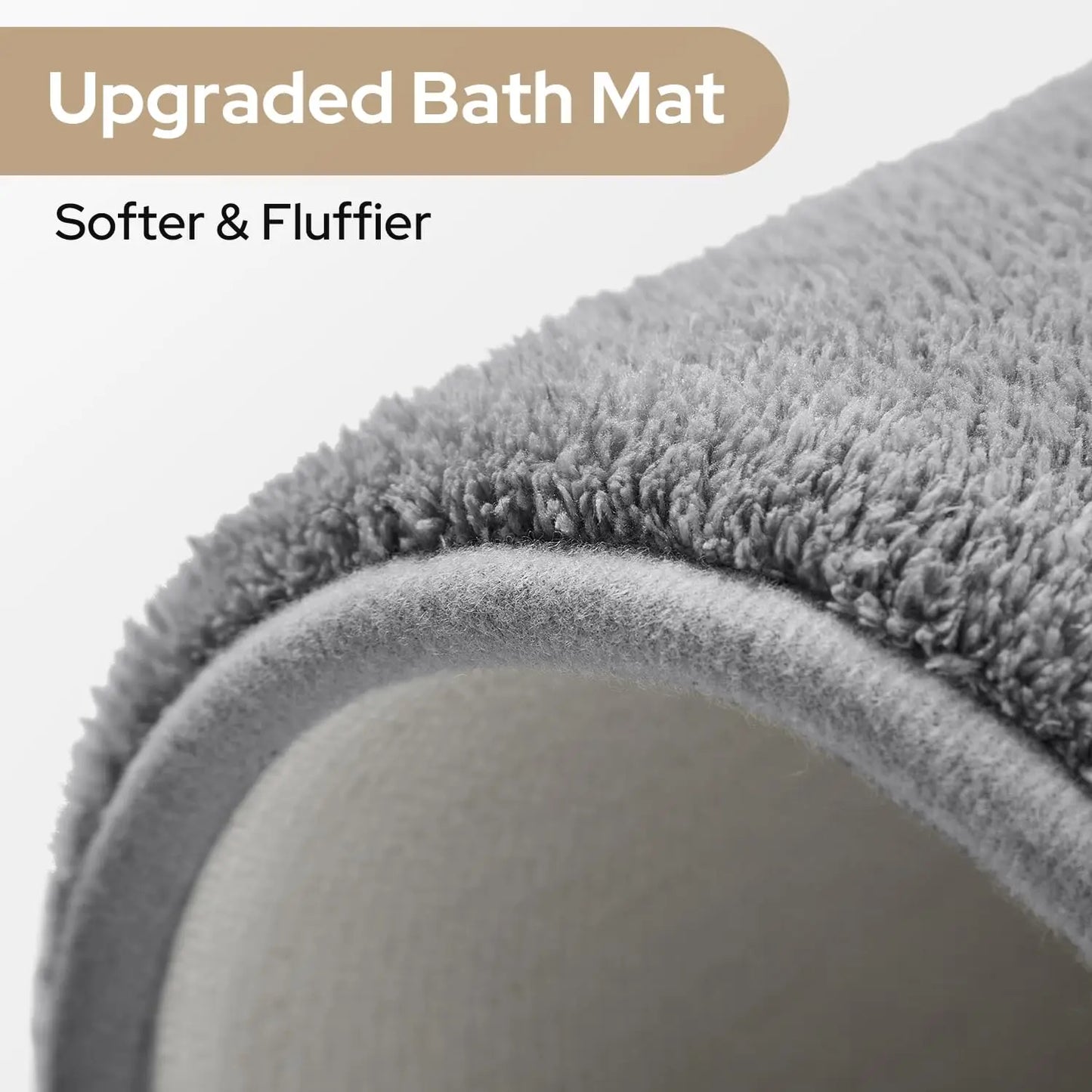 3PC Waterproof Non-Slip Sponge Bathroom Carpet Set - Washable Home Decor