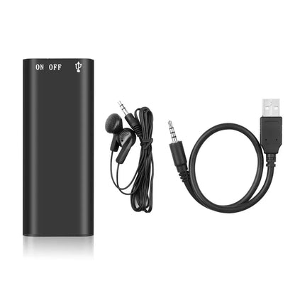 Professional Mini 3-in-1 Voice Recorder – 8GB/16GB/32GB Digital Audio MP3 Player with USB Port