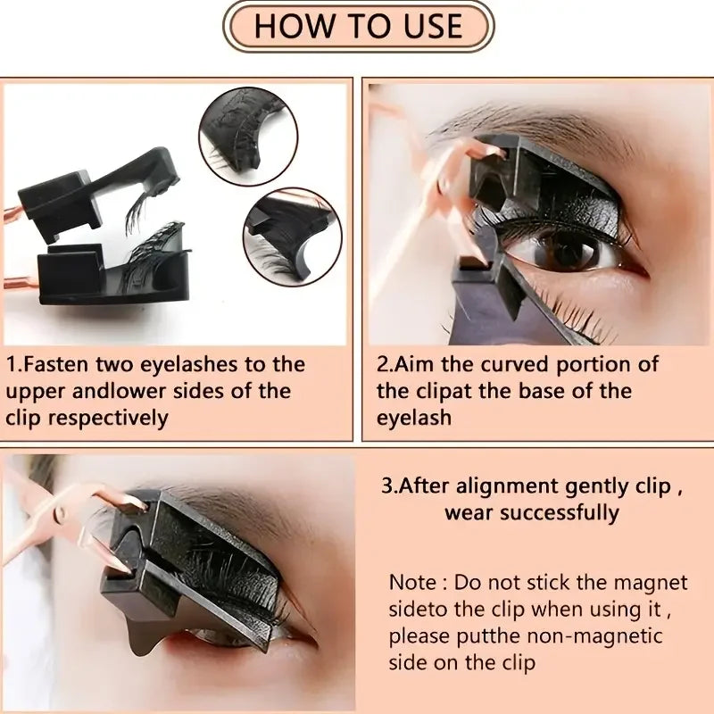 Easy-to-Apply Magnetic False Eyelashes Set – Reusable, No Glue, Natural Curl & Volume, Beginner-Friendly