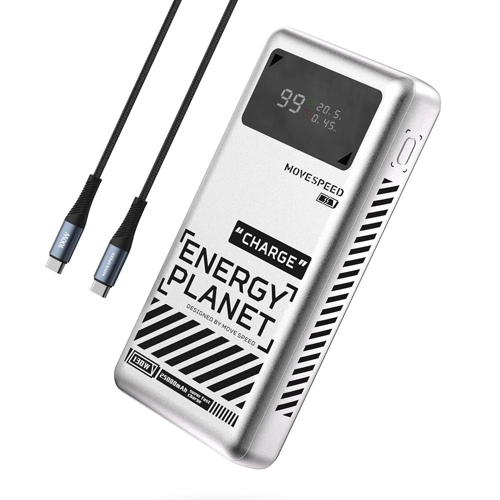 MOVESPEED M25Pro 140W Power Bank – 25000mAh Portable External Battery with Type C Fast Charge for iPhone, MacBook & Laptop