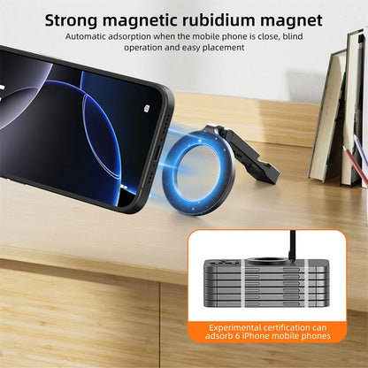 VRIG Magnetic Phone Holder Stand – MagSafe Cold Shoe Tripod Mount with 1/4” Screw for iPhone & Android, Desktop Vlog & Live Streaming