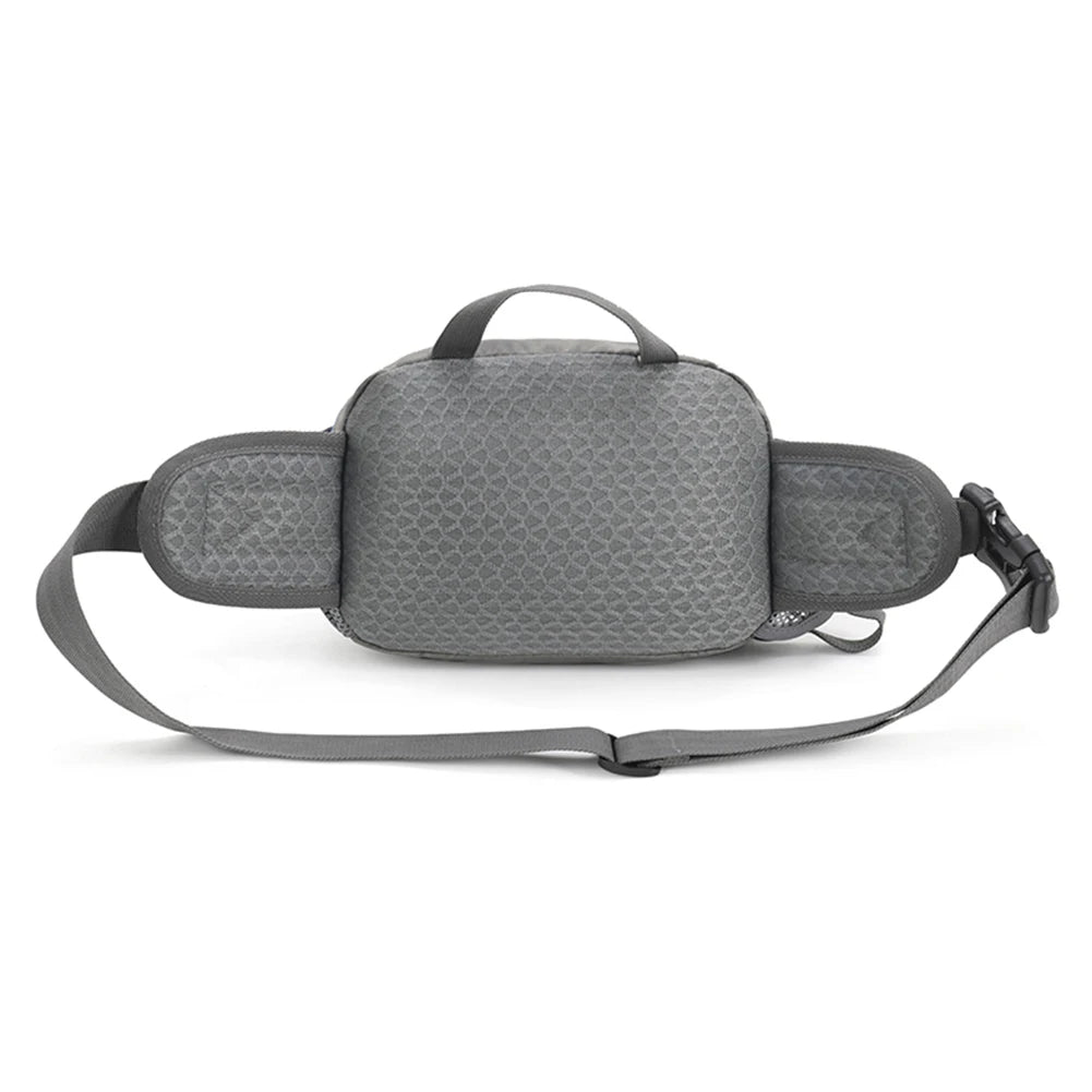 Running Belt Fanny Pack with Bottle Holder – Nylon Waist Sling Phone Pouch for Jogging, Hiking & Hydration