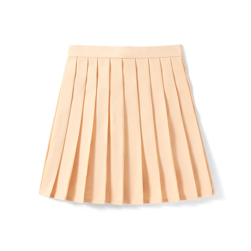 Women’s High Waist A-Line Skirt – Summer Harajuku Style Black Mini Pleated School Girl Uniform