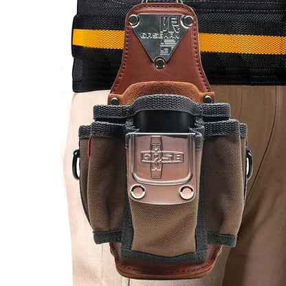 EASEMAN Leather Tool Waist Bag - Professional Organizer with Quick-Hanging Hook & Storage Pockets