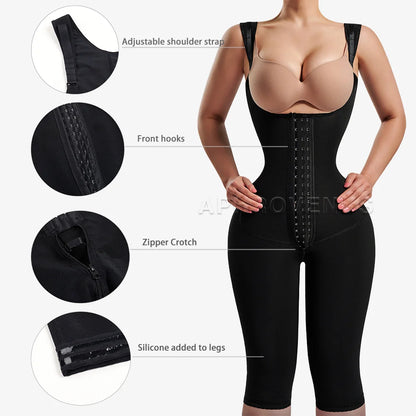 Fajas Colombianas Women’s Full-Length Shapewear – Postpartum Waist Trainer, Tummy Control Bodysuit & Post-Liposuction Shaper