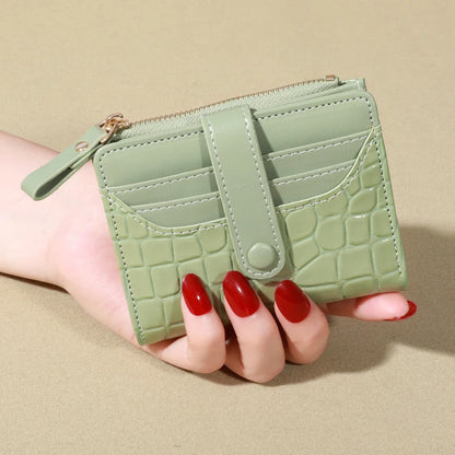 Elegant Women’s Multi-Card Wallet – Casual PU Leather Double Zip Clutch with Crocodile Texture and Stylish Storage