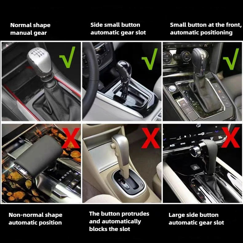 High-Quality Universal PU Leather Gear Shift Cover — Non-Slip, Wear-Resistant for Automatic Cars
