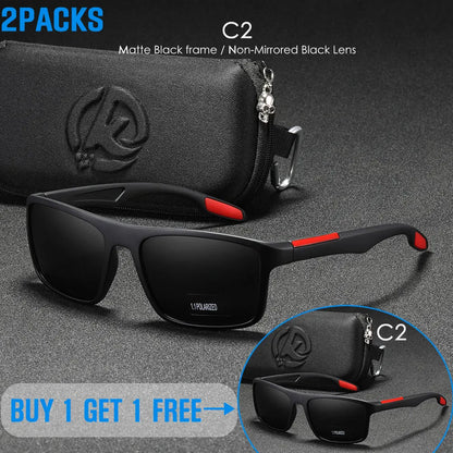 KDEAM Ultra-Light Polarized Sports Sunglasses for Men & Women – TAC 1.1mm Lens, Category 3 Driving Sun Glasses