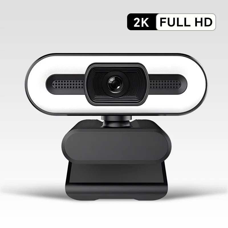 Portable Full HD Webcam – 1080P/2K/4K Autofocus PC & Laptop Camera with Microphone, Flexible Live Streaming and Broadcast Light
