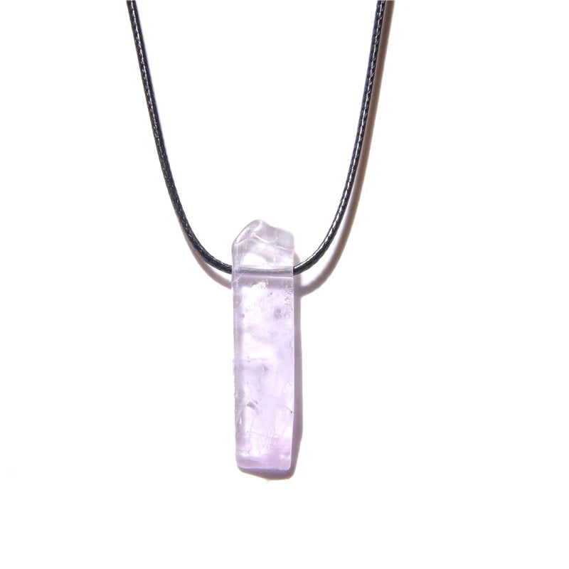 Men's Vintage Rectangle Obsidian Pendant Necklace – Natural Tiger Eye & Labradorite Gem, Leather Rope Braid Healing Jewelry