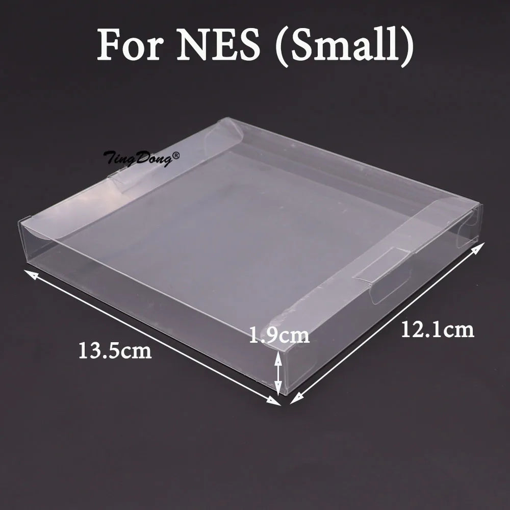 10PCS Clear Transparent Game Cartridge Cases – CIB Plastic PET Protectors for N64, NES, SNES, GB, GBA, GBC, NGPC, Switch & PS5
