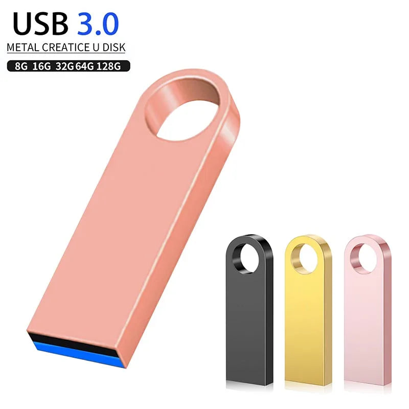 USB 3.0 Flash Drive - High-Speed Pendrive 128GB, 64GB, 32GB, 16GB, 8GB Stick Storage