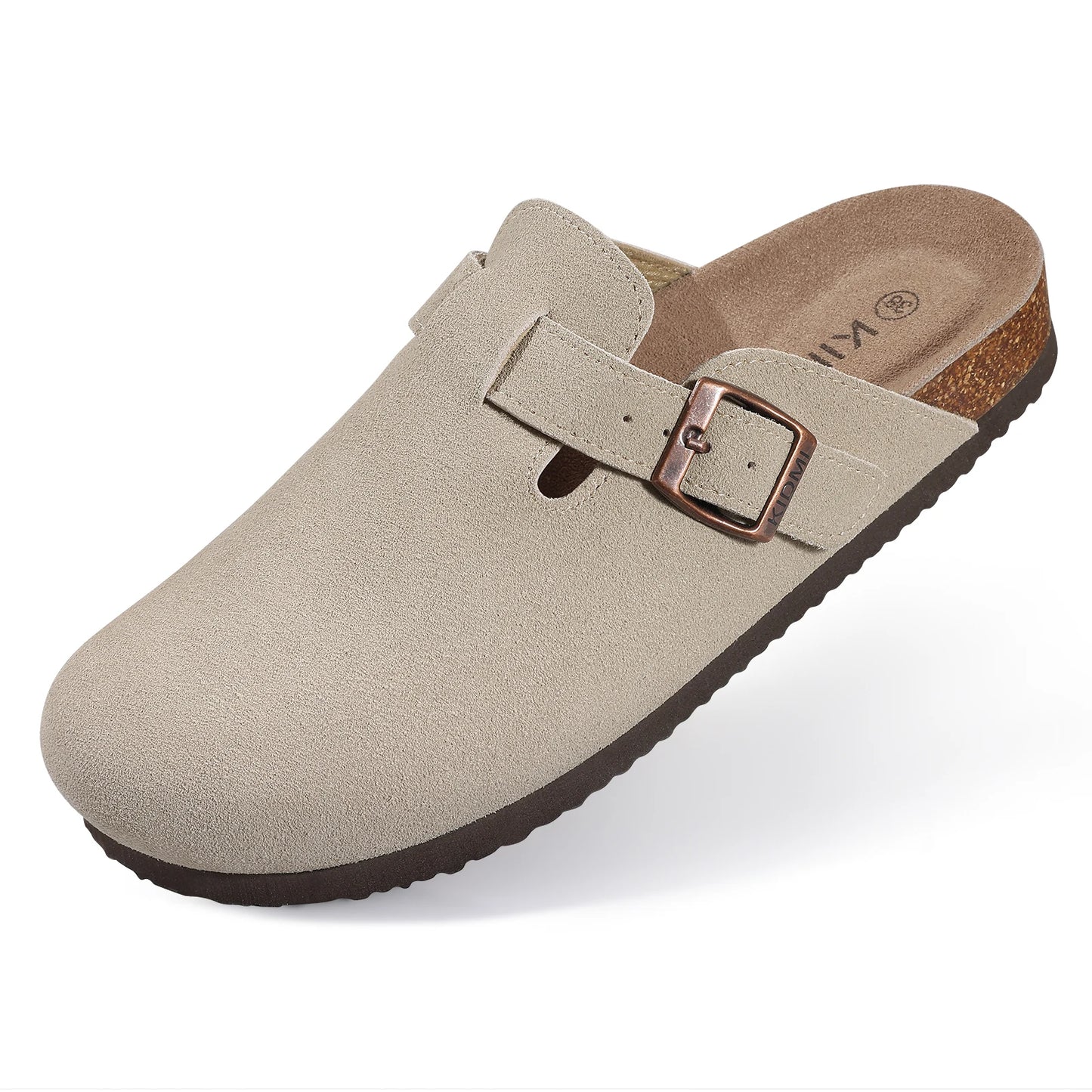 Comwarm Women’s Suede Mules & Men’s Cork Insole Clogs – Arch Support Sandals for Outdoor, Beach, and Home Slides