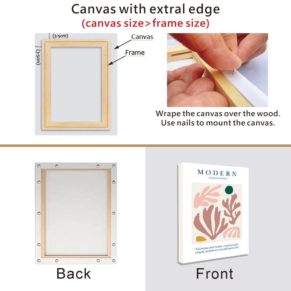 Wooden Canvas Frames – 30x40, 40x50, 50x70, 60x90cm for Photos, Oil Paintings & Diamond Painting Wall Art
