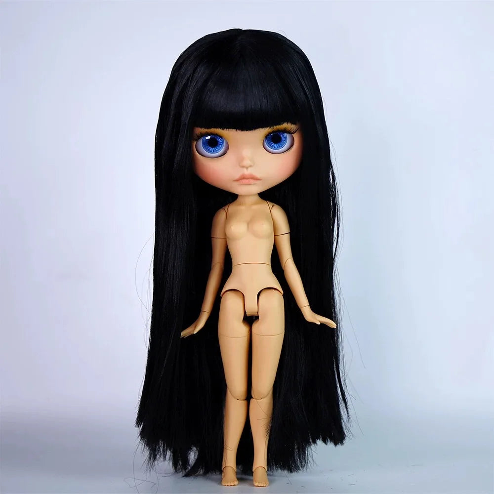 ICY DBS Blythe Doll – 30CM Tan Skin Matte & Glossy Face, Pouting Lips, 19-Joint BJD DIY Costume Doll Gift