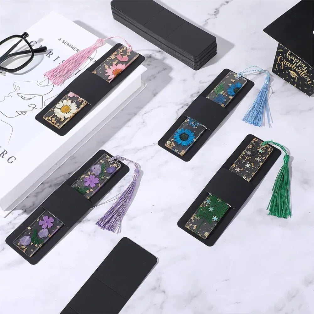 10/30/50 PCS Resin Bookmark Holder Kraft Sleeves — DIY Bookmark Display Cards & Small Business Packaging Supplies