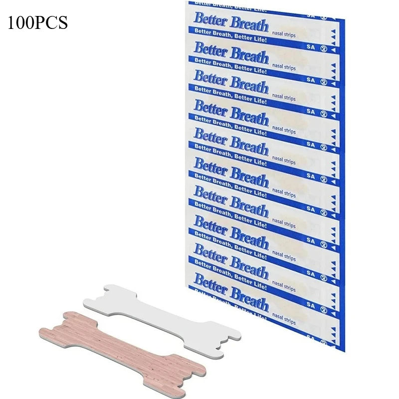 20/50/100pcs Nasal Breathing Strips — Anti-Snoring Sleep Aid for Easier, Healthier Breathing