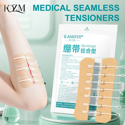 Zipper Wound Closure Patch - Portable Suture-Free Wound Dressing Strip for First Aid and Outdoor Use
