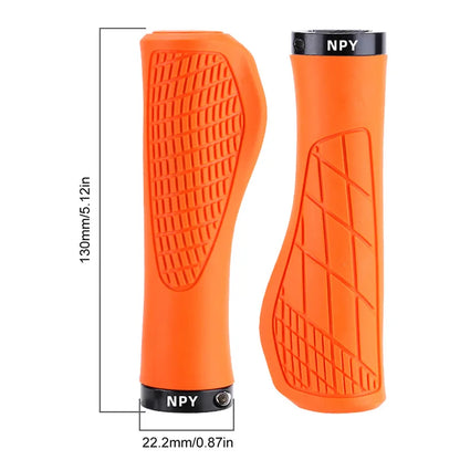 Lock-On Bicycle Handlebar Grips – Soft Rubber MTB Cuffs, 22.2mm Non-Slip Handle Covers for Mountain Bikes
