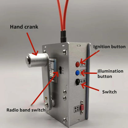 Portable Hand Crank Emergency Generator - LED Flashlight, Radio & USB Charger for Camping, Fishing & Survival Power Backup