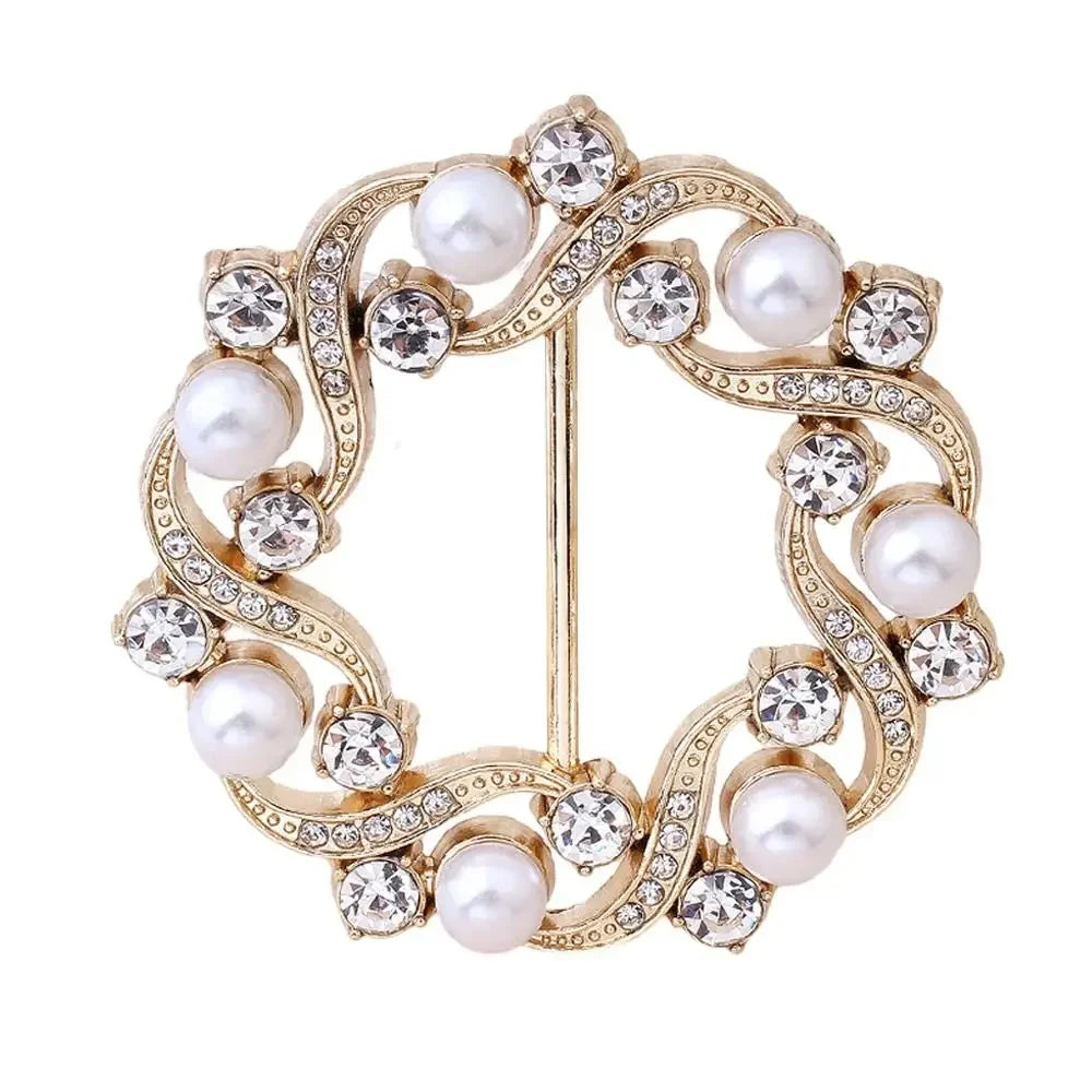 Scarf Buckle & Ring – Shawl, T-Shirt, Waist Clip Brooch, Silk Clasp Fashion Jewelry Accessory