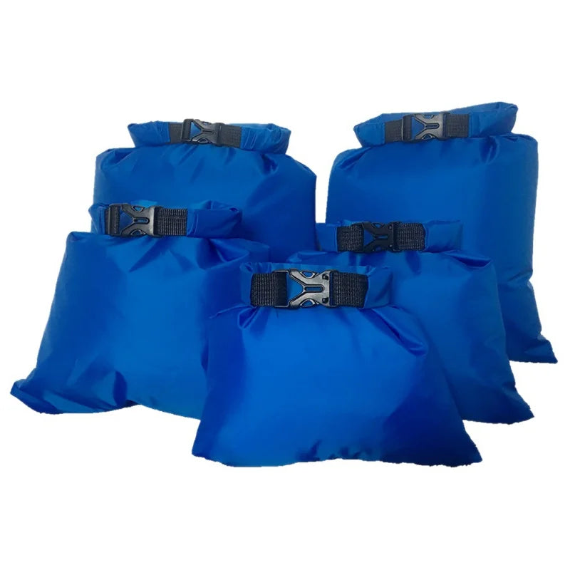 5-Piece Waterproof Dry Bag Set - Outdoor Storage Sacks for Camping, Hiking, Swimming, Rafting & Kayaking