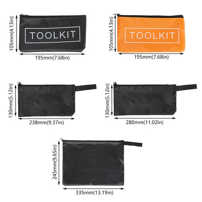 Waterproof Oxford Canvas Tool Bag — 420D Zipper Organizer, Portable Travel Storage Pouch for Tools & Accessories