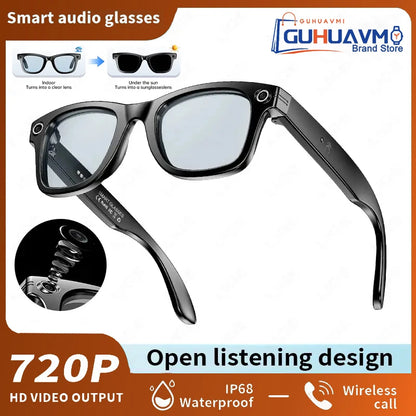 2025 Smart Glasses — Bluetooth Camera, Video Recording, AI Photo Recognition, 100+ Language Translation, Music Player for Men and Women