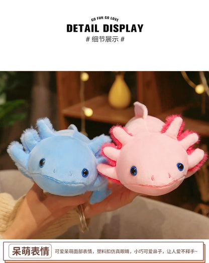 Kawaii Colorful Newt Plush Toy — 23-80cm Cute Axolotl Salamander Stuffed Animal, Fuzzy Long Pillow Cushion for Kids Gift
