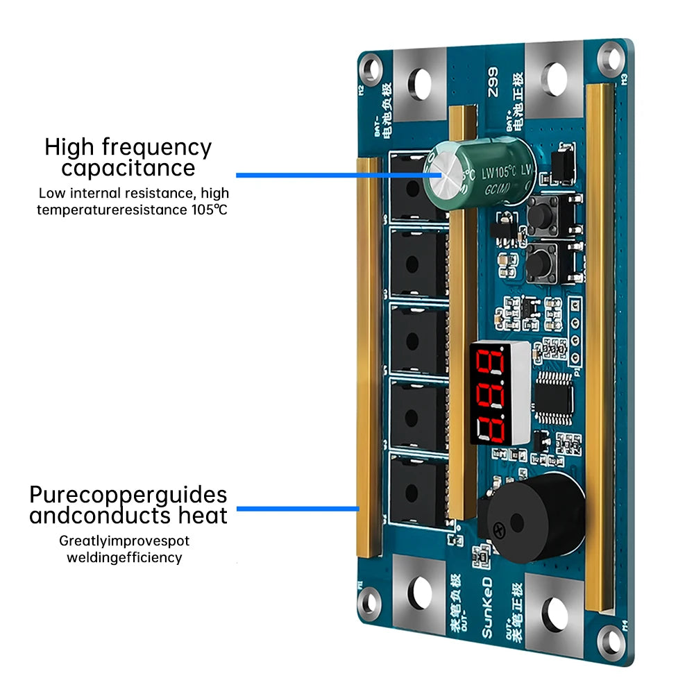 12V Spot Welder for 18650 Lithium Batteries – Portable PCB Circuit Board Soldering Machine DIY Kit