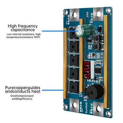 12V Spot Welder for 18650 Lithium Batteries – Portable PCB Circuit Board Soldering Machine DIY Kit