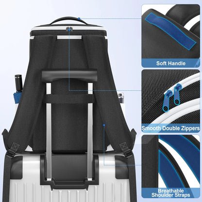 PS5 Travel Carrying Backpack - Protective Console Storage Bag for PS5 Slim Pro with Dual Controller Space
