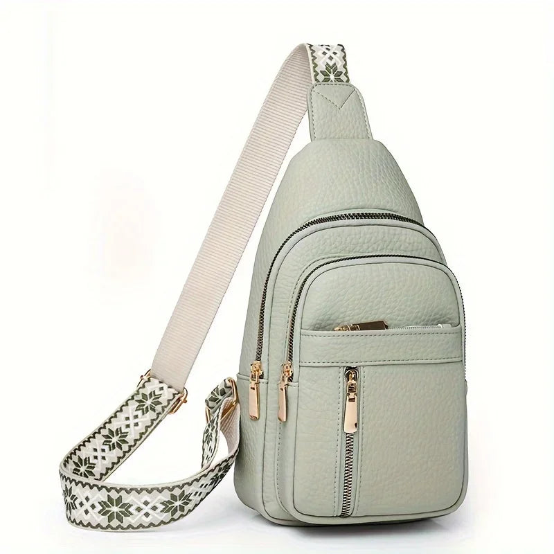 Multifunctional Retro PU Leather Crossbody Bag – Soft, Versatile with Multiple Zippered Pockets for Leisure & Sports