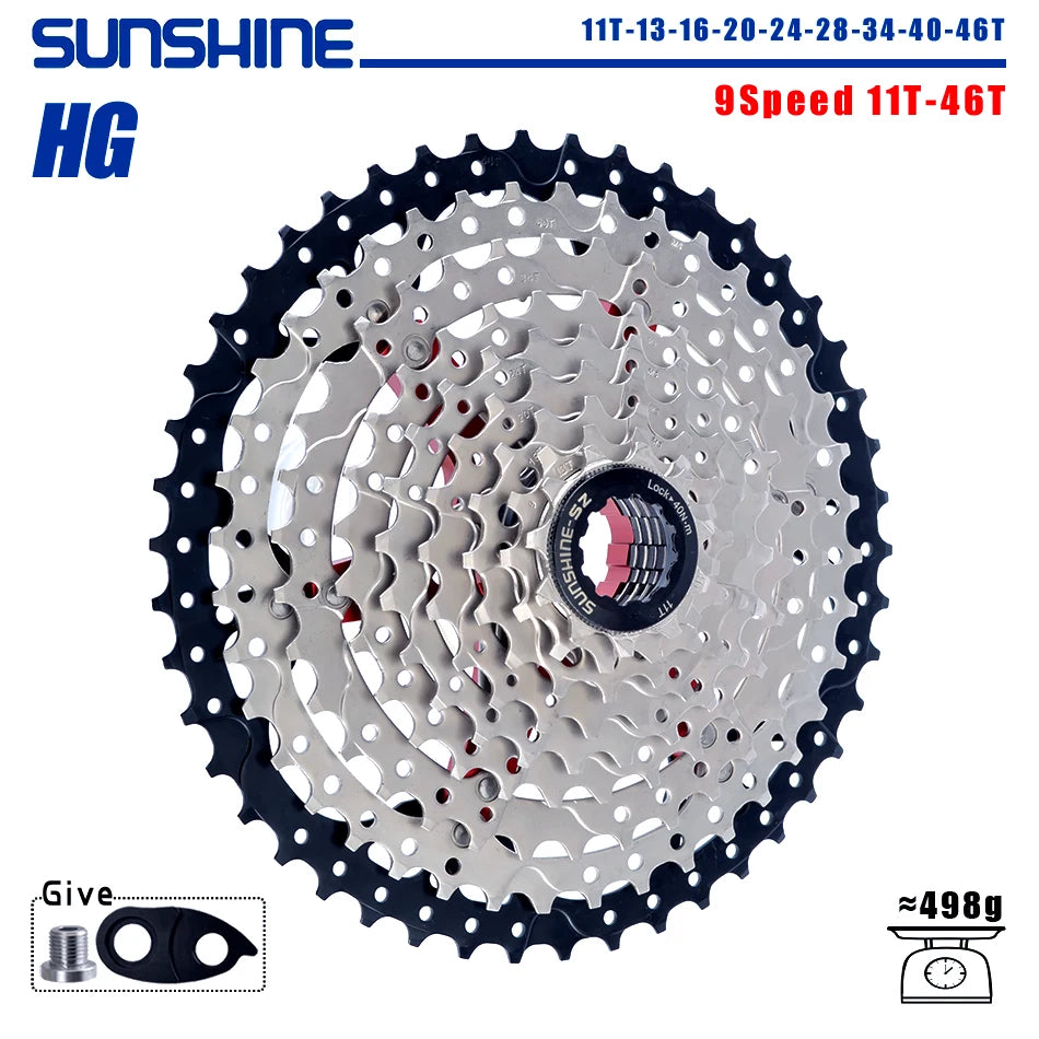 SUNSHINE Bicycle Cassette 8-12 Speed Freewheel - 32T to 52T Sprocket for Shimano/SRAM HG Flywheel