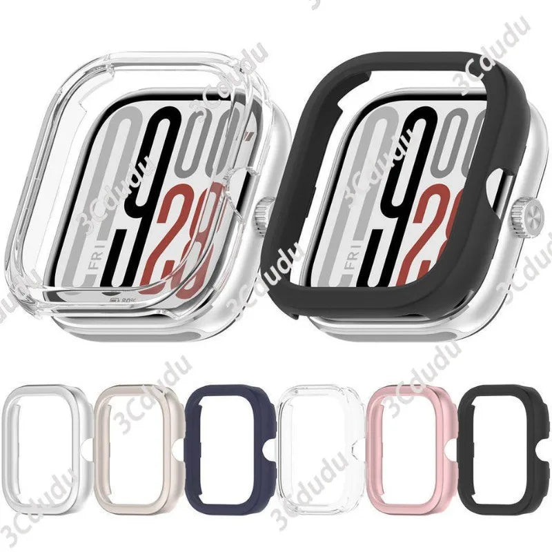 Slim Silicone Strap & Case - Soft Matte Protective Cover Bracelet for Redmi Watch 6/5/4 Active & 5 Lite