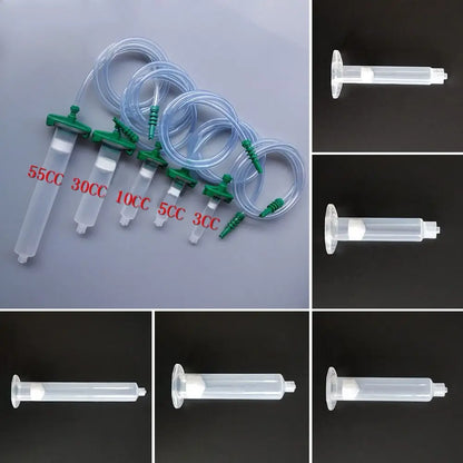 Plastic Helix Luer Lock Liquid Dispenser Tips – Glue Nozzle Adapter for 3cc, 5cc, 10cc, 30cc & 55cc Syringes