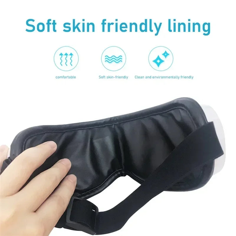 6D Rechargeable Eye Massager – Vibrating Hot Compress with Bluetooth Music for Relaxation, Sleep Improvement & Eye Care