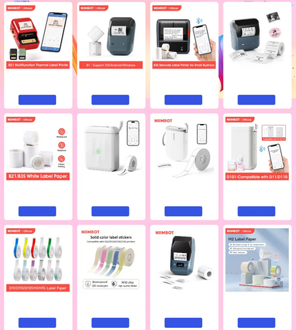 NIIMBOT B21 Portable Thermal Printer – 1500mAh Wireless Sticker Printer with Self-Adhesive Labels for Barcode, Clothing & Jewelry