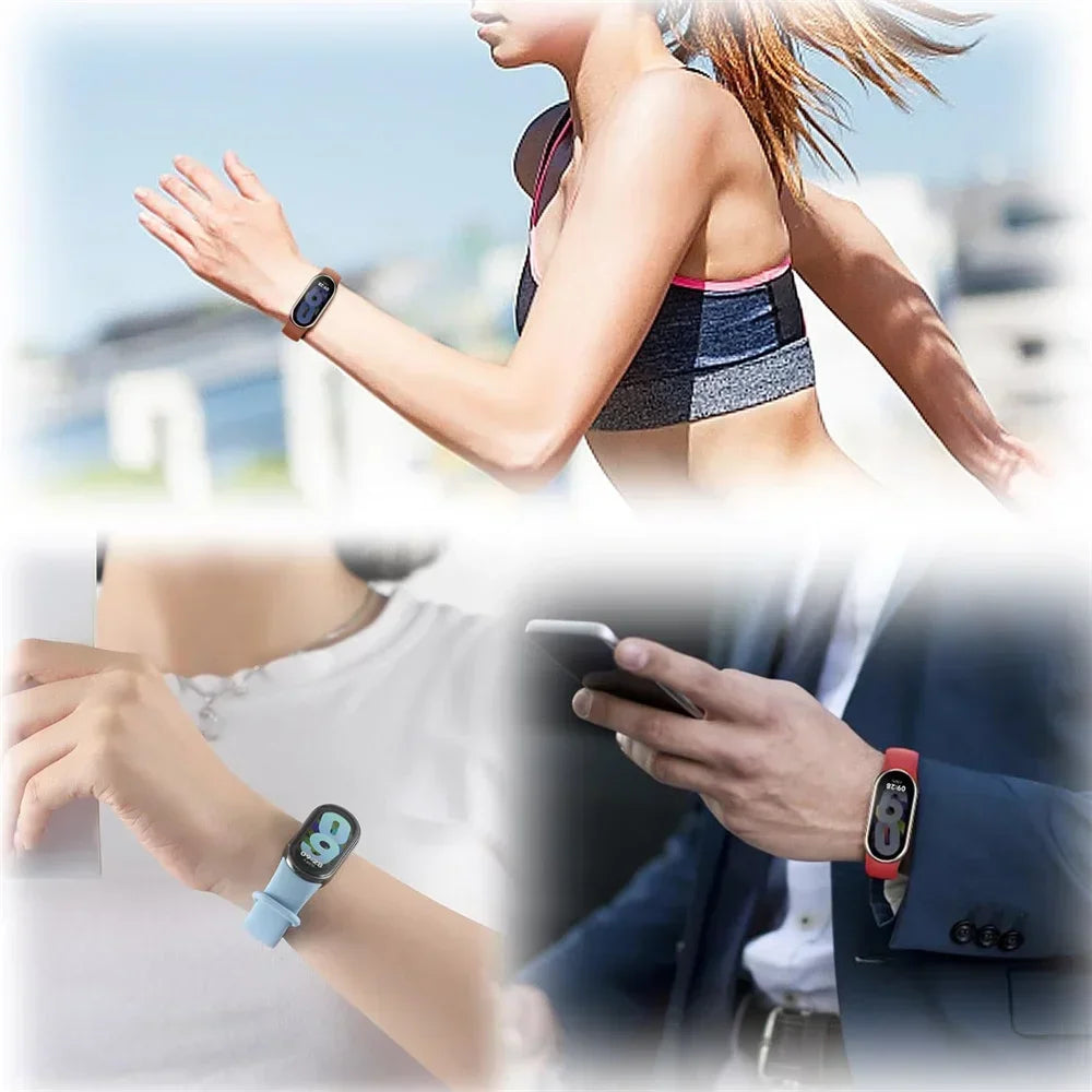 Silicone Sport Strap for Xiaomi Mi Band 8 NFC – Replacement Smartwatch Bracelet