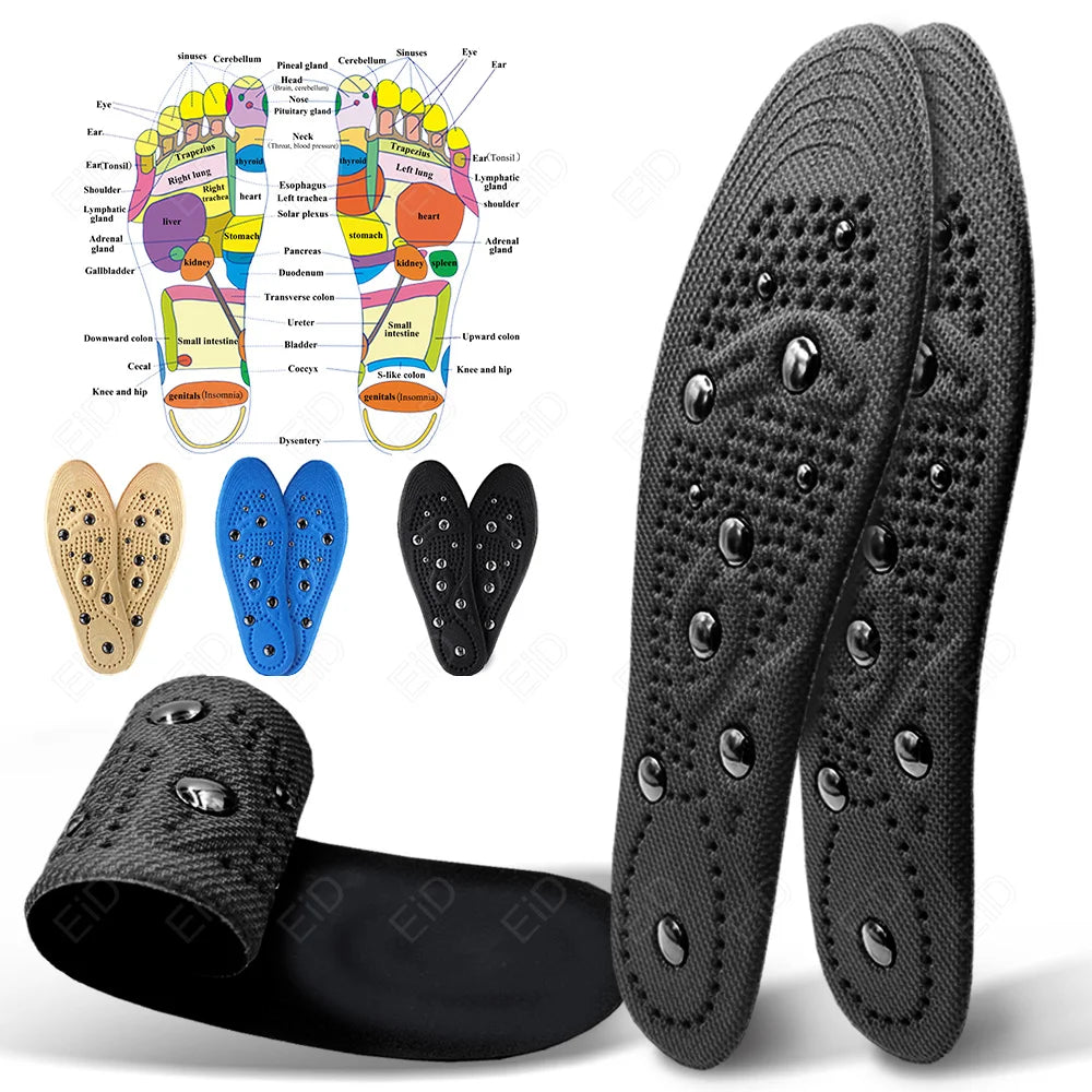 EiD Magnetic Therapy Foot Insoles – Soft Acupressure Sports Cushion for Men & Women