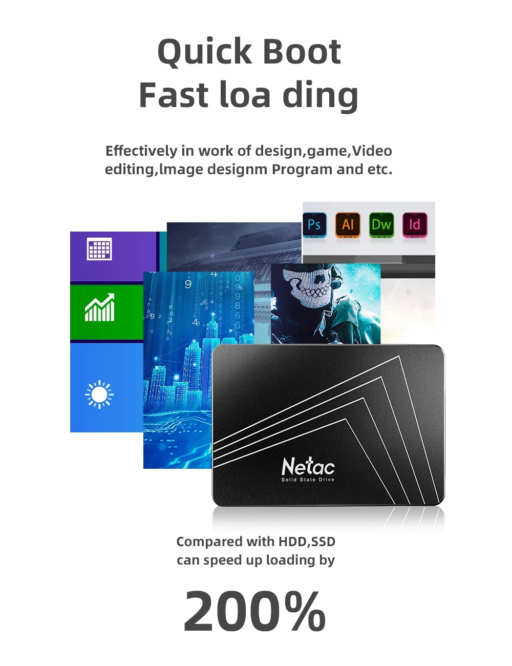 Netac 2.5'' SATA SSD – 128GB to 4TB Internal Solid State Drive for PC, SATA3 Hard Drive