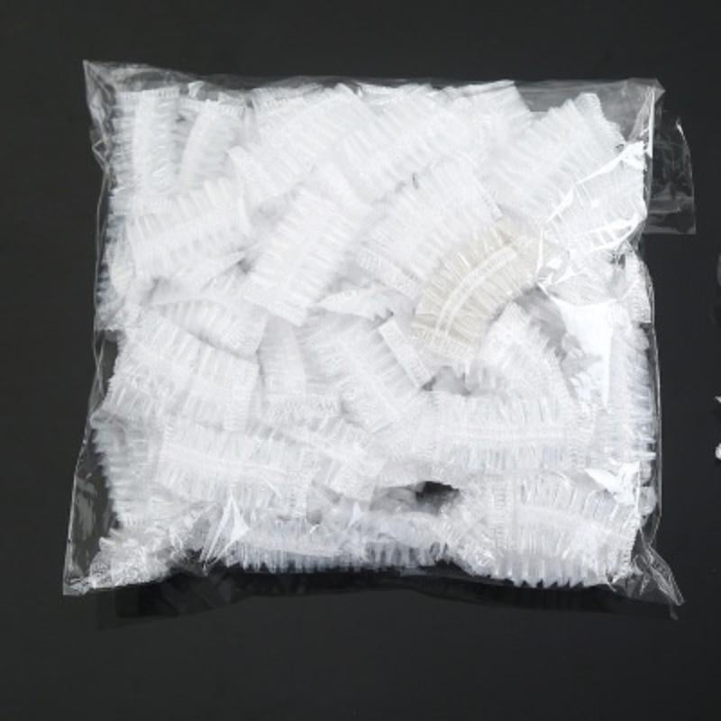 100Pcs Disposable Hairdressing Earmuffs - Clear Ear Covers for Ear Protection, Hair Dye & Color Styling Tool
