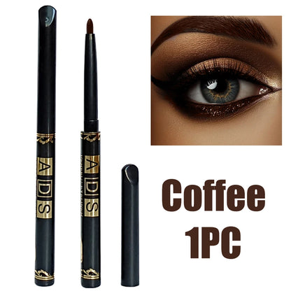 2pcs Waterproof Black & Brown Eyeliner Pencils – Smudge-Proof Long-Lasting High-Pigment Eye Makeup for Beginners