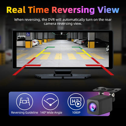 7"/10.26" 4K Dash Cam — Car DVR with Wireless CarPlay, Android Auto, 350° Rotating Lens, GPS & Bluetooth