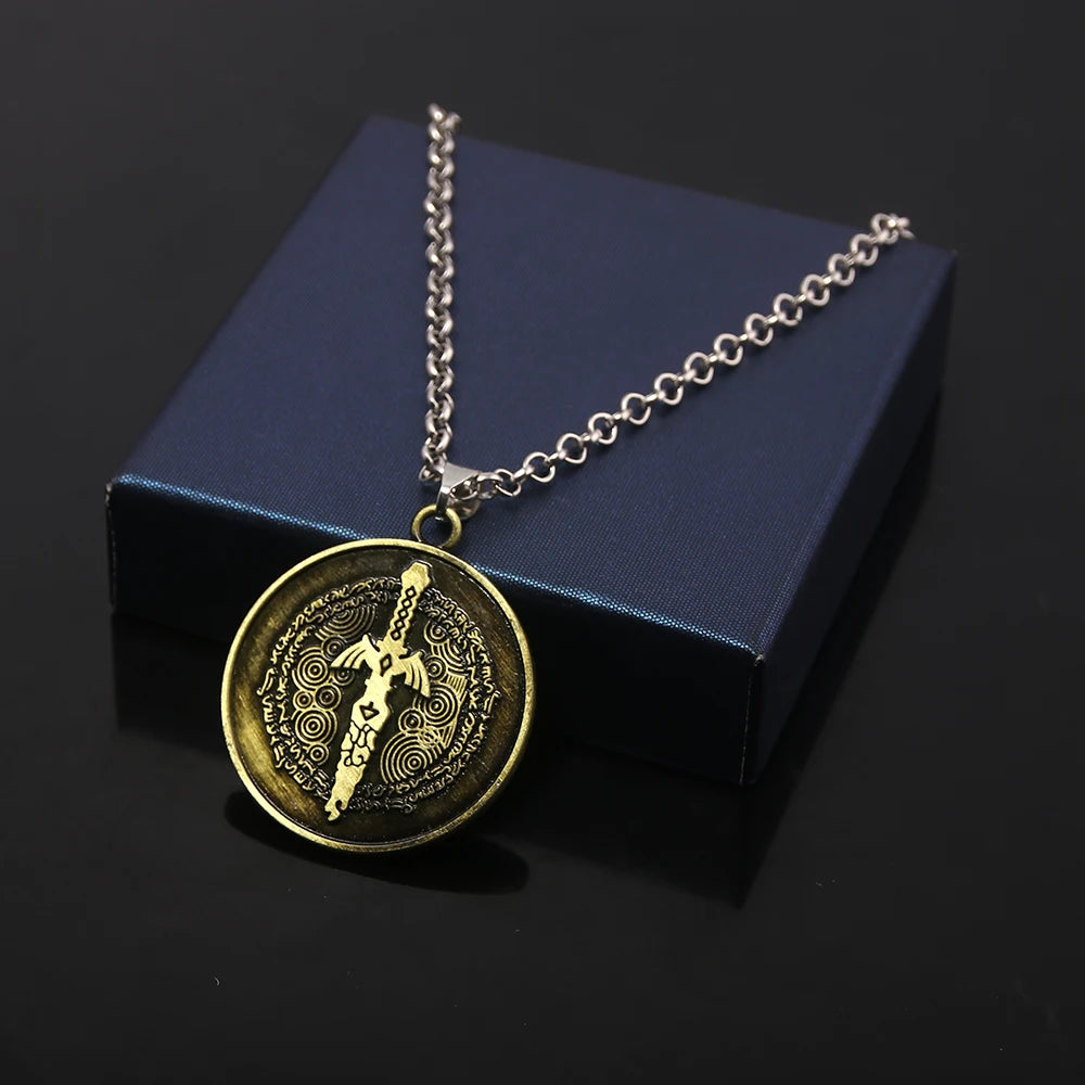 Zelda Tears of the Kingdom Purah Pad Keychain – Master Sword & Hylian Shield Pendant for Fans