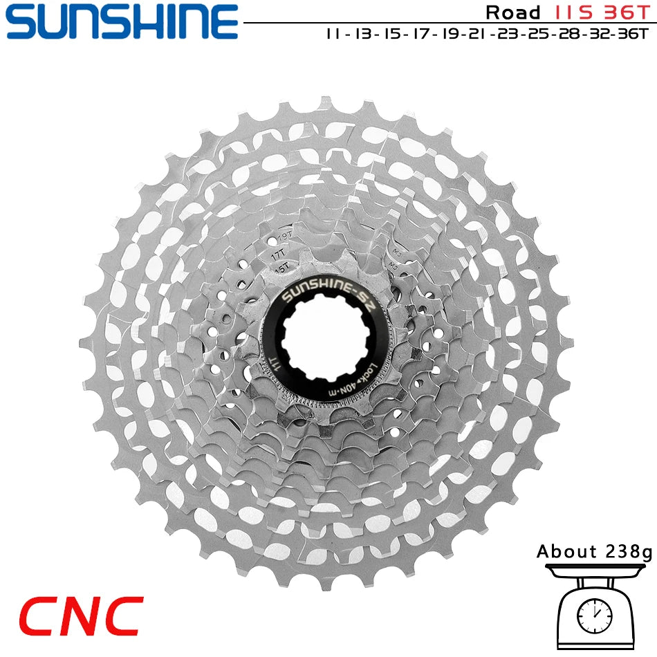 GOLDIX Ultralight CNC Road Bike Cassette — 11/12-Speed 28T-36T Sprocket for SHIMANO HG, K7 11S/12S
