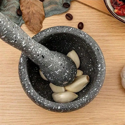 Resin Mortar and Pestle Set - Mini Kitchen Spice, Herb & Garlic Grinding Bowl for Cooking & Restaurant Use