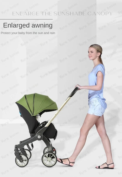 2025 New 4-in-1 Baby Stroller — Luxury Foldable Multifunctional Carriage & Portable Pram