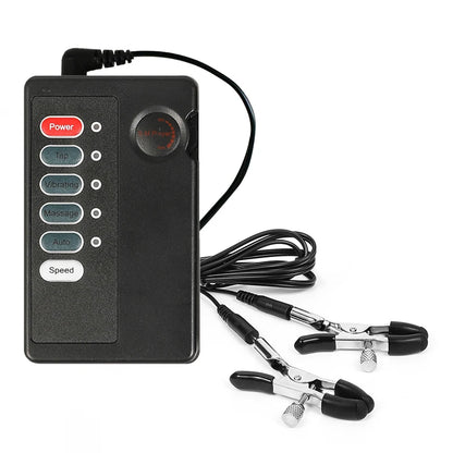 Electric Nipple Clamps and Stimulation Clips - Adult Sensory Play Accessories for Couples and Intimate Use